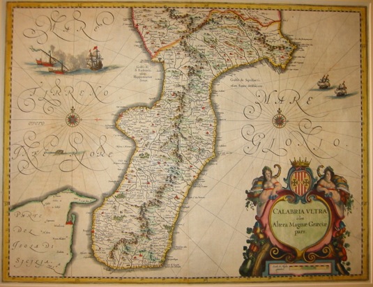 Blaeu Willem Janszoon (1571-1638) Calabria ultra olim Altera Magnae Greciae pars 1630 ca. Amsterdam